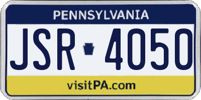 PA license plate JSR4050