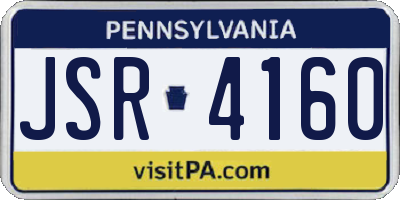 PA license plate JSR4160