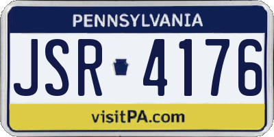 PA license plate JSR4176