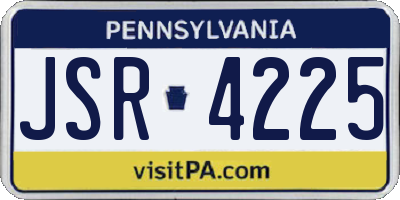 PA license plate JSR4225