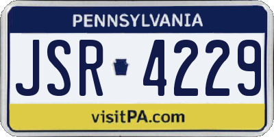 PA license plate JSR4229