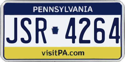 PA license plate JSR4264
