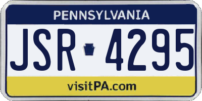 PA license plate JSR4295