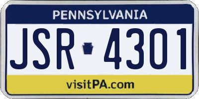 PA license plate JSR4301