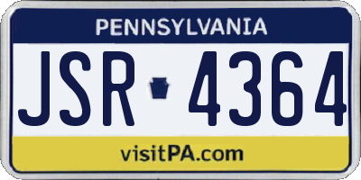 PA license plate JSR4364