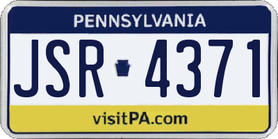 PA license plate JSR4371