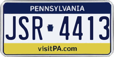 PA license plate JSR4413