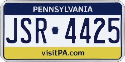 PA license plate JSR4425