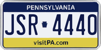 PA license plate JSR4440