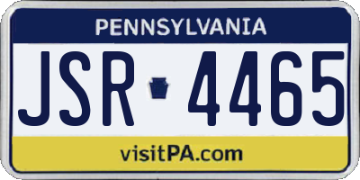 PA license plate JSR4465