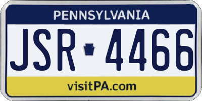 PA license plate JSR4466