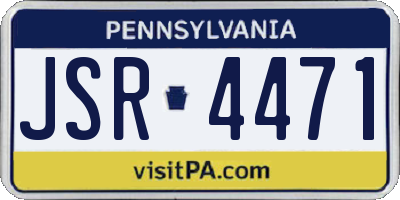 PA license plate JSR4471