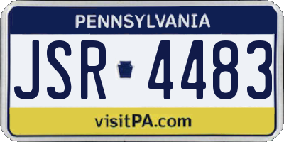PA license plate JSR4483