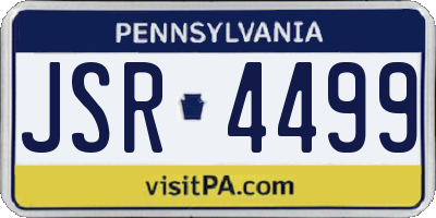 PA license plate JSR4499