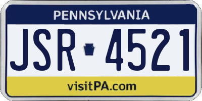 PA license plate JSR4521