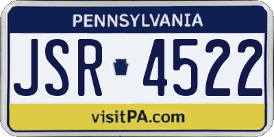 PA license plate JSR4522