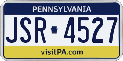 PA license plate JSR4527