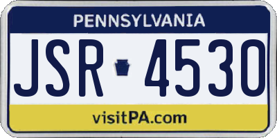PA license plate JSR4530