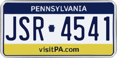 PA license plate JSR4541