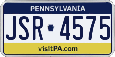 PA license plate JSR4575