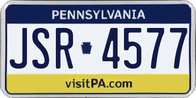 PA license plate JSR4577