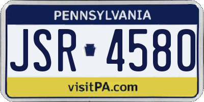PA license plate JSR4580