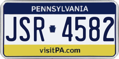 PA license plate JSR4582