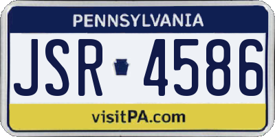 PA license plate JSR4586