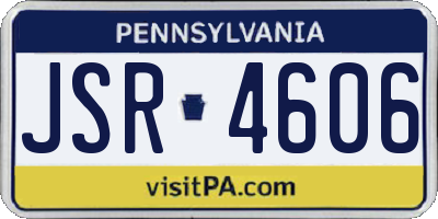 PA license plate JSR4606