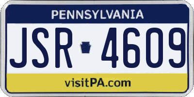 PA license plate JSR4609