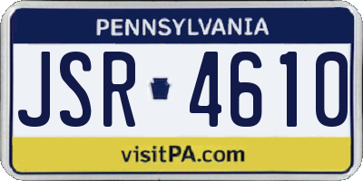 PA license plate JSR4610