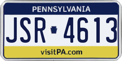 PA license plate JSR4613