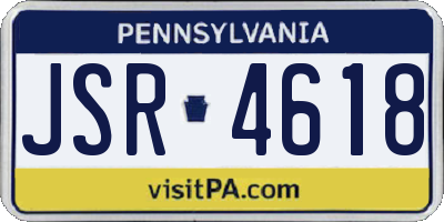 PA license plate JSR4618