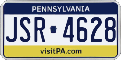 PA license plate JSR4628