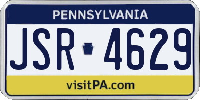 PA license plate JSR4629