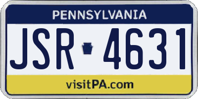 PA license plate JSR4631
