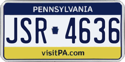 PA license plate JSR4636
