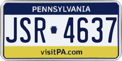 PA license plate JSR4637