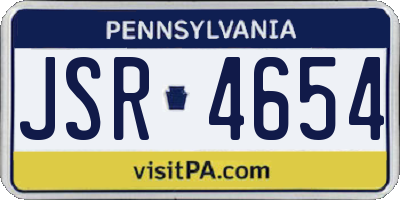PA license plate JSR4654