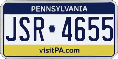 PA license plate JSR4655