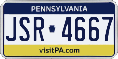 PA license plate JSR4667