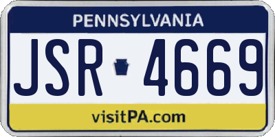 PA license plate JSR4669