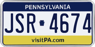PA license plate JSR4674