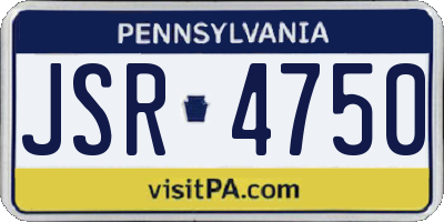 PA license plate JSR4750
