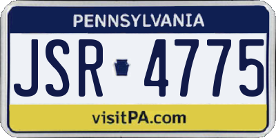 PA license plate JSR4775