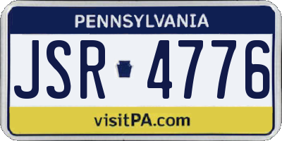 PA license plate JSR4776