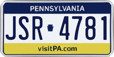 PA license plate JSR4781