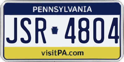 PA license plate JSR4804