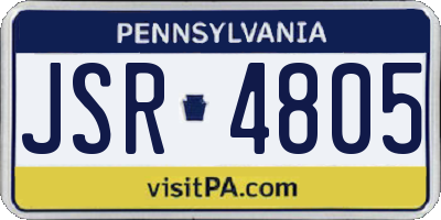 PA license plate JSR4805