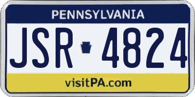 PA license plate JSR4824